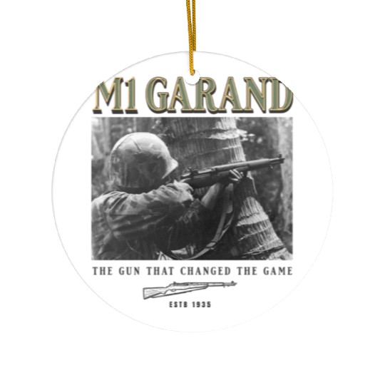World War 2 Weapon M1 Garand Rifle Ceramic Ornaments