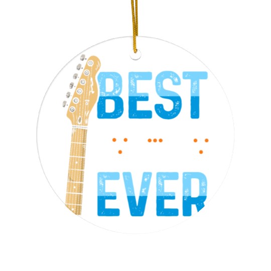 Best Dad Ever Guitarist Father Guitar Musician Ceramic Ornaments