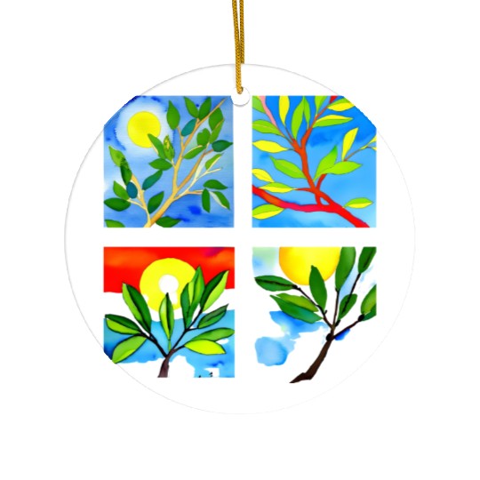 Laughing Olive Branch - Sustainable Harmony Ceramic Ornaments