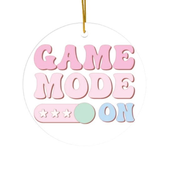 Game Mode On, Happy Game Day Ceramic Ornaments