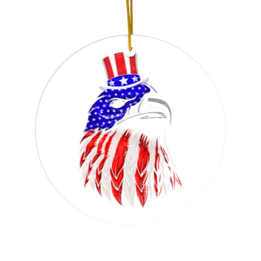 America Eagle USA Patriots American Pride Ceramic Ornaments