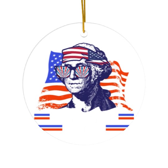 George Washington Too cool for British rule USA Ceramic Ornaments