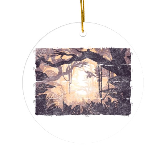 Forest Forests Wilderness Forester Ceramic Ornaments