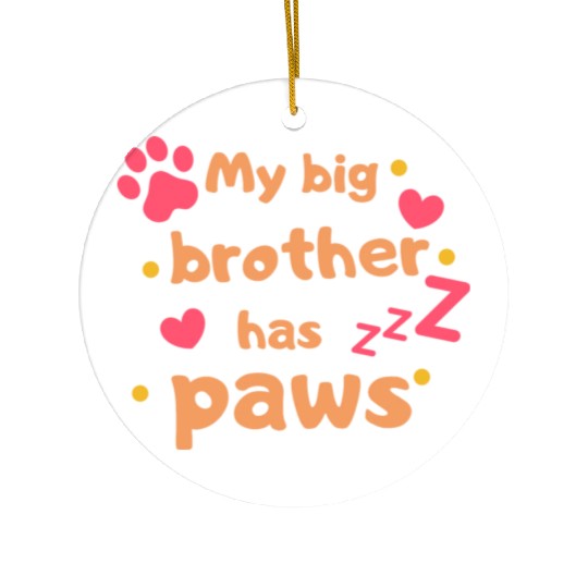 My Big Brother Has Paws Ceramic Ornaments