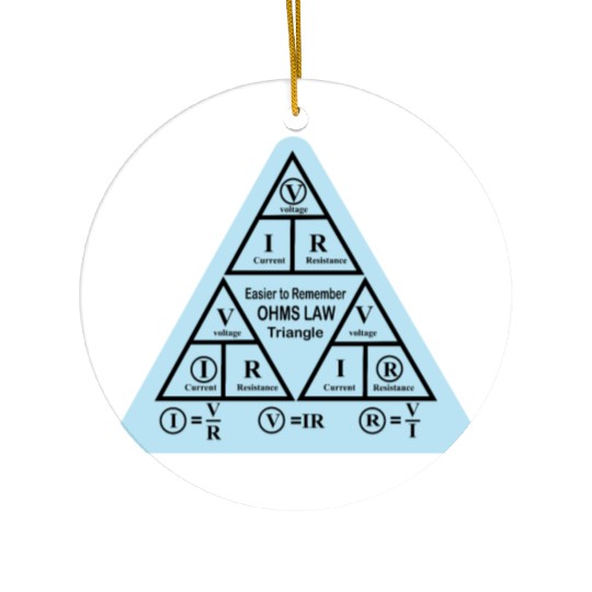 ohms Law formulas triangle Electrical engineering Ceramic Ornaments