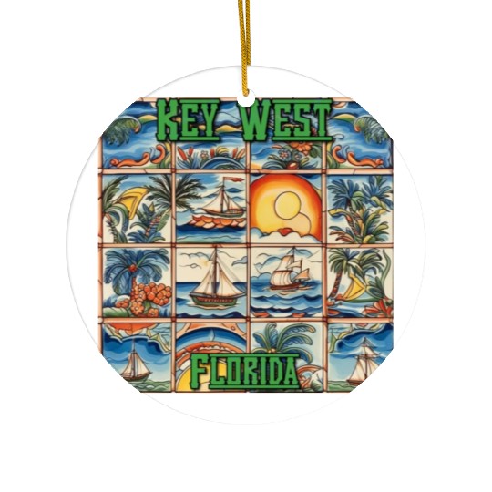Key West Folk Art Ceramic Ornaments
