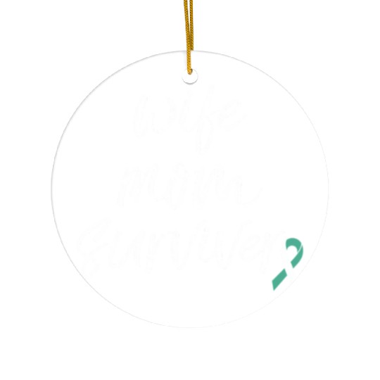 Cervical Cancer Awareness Products Ribbon Survivor Ceramic Ornaments