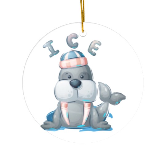 Snow seal Ceramic Ornaments