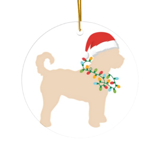 Goldendoodle Doodle Lights Necklace Puppy Ceramic Ornaments