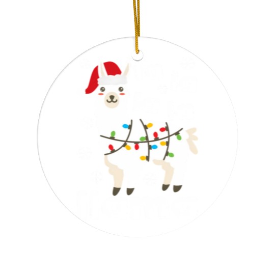 Fa La La Llama Falala Kawaii Snow Lamb Ceramic Ornaments