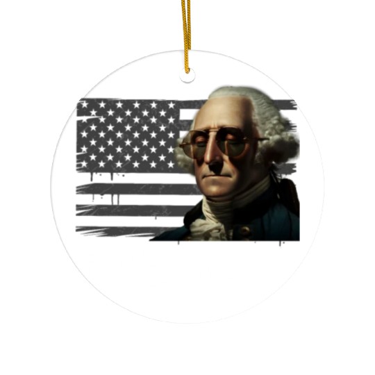 Merica George Washington Independence Day USA Ceramic Ornaments
