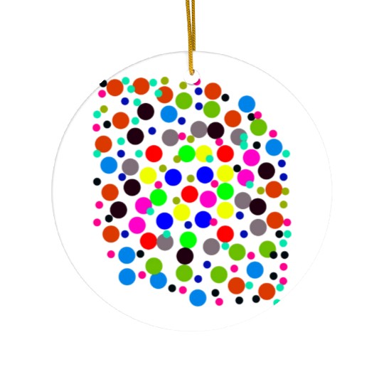 Multi-colored circle pattern Ceramic Ornaments, Travel