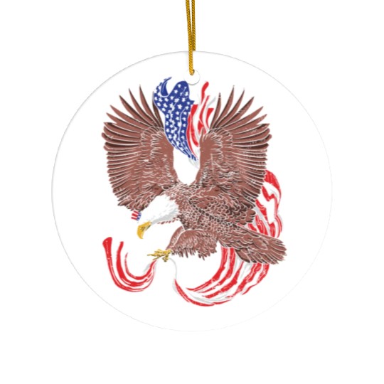 America Eagle USA Patriots American Pride Ceramic Ornaments