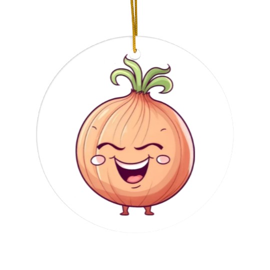 Onion Vegetable Vegan Farmer Funny Cute Love Ceramic Ornaments