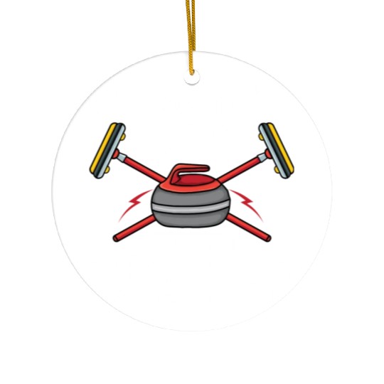 Curling Dad Like A Regular Dad But Cooler Retro Ceramic Ornaments