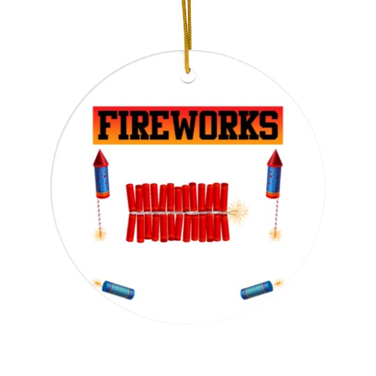 Independence Day Assistant Fireworks Director USA Ceramic Ornaments