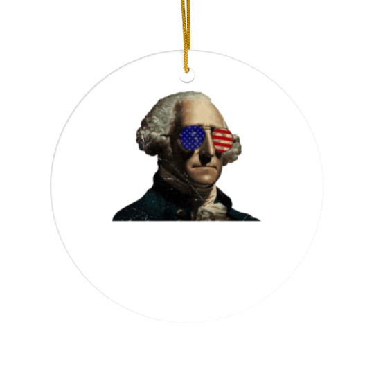 Merica George Washington Independence Day Ceramic Ornaments