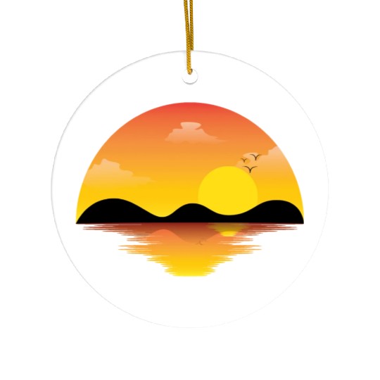 Captivating Summer Sunset Ceramic Ornaments