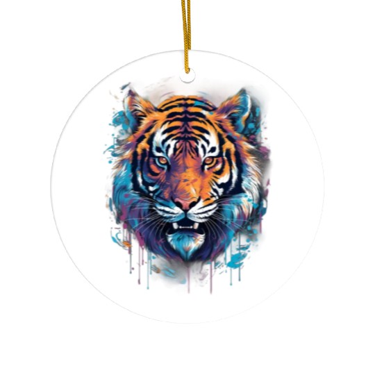 Tiger Design for a Tiger lovers Ceramic Ornaments