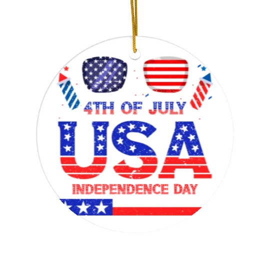4th July USA Independence Day All American Pride Ceramic Ornaments