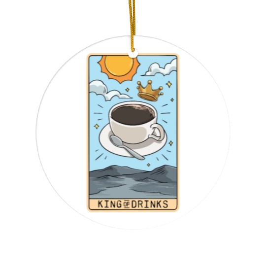Tarot Card Reader Hot Coffee Drinker Caffeine Ceramic Ornaments
