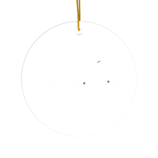 Pinball Heartbeat Flipper Ekg Pulse Line Flipping Ceramic Ornaments