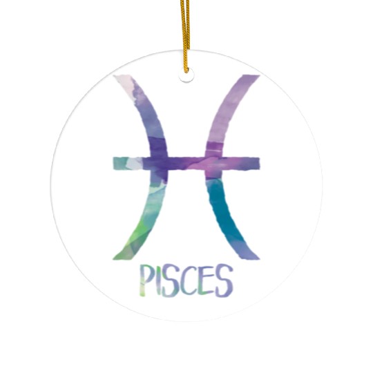 Pisces Zodiac Symbol Astrology Fish Water Sign Ceramic Ornaments