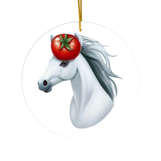 Horse Head Tomato - Creative Horse & Vegetable Ceramic Ornaments