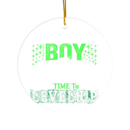 GAmer, birthday boy, time to level up Ceramic Ornaments