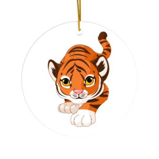 Tiger Love Ceramic Ornaments