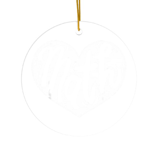 Math Heart Math Teacher He Ceramic Ornaments