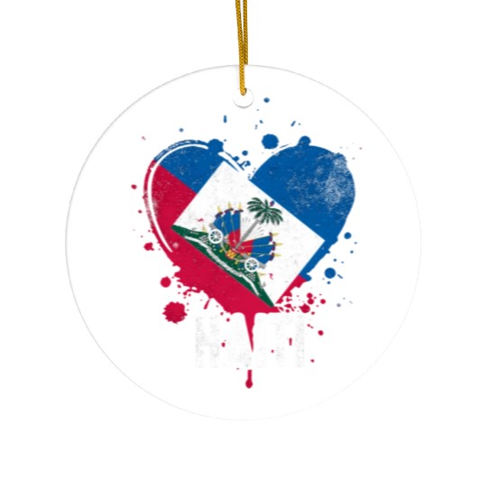 Haitian Vacation Haiti Flag Ceramic Ornaments