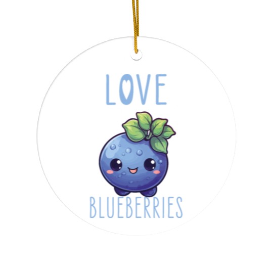 Blueberries Kawaii Ceramic Ornaments