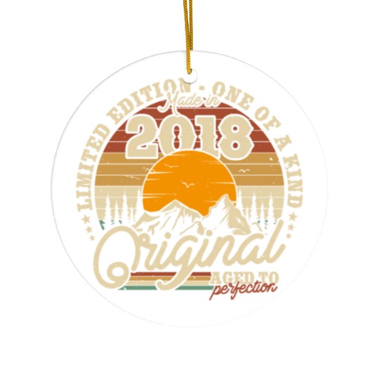 Vintage 2018 Birthday Gift Ceramic Ornaments