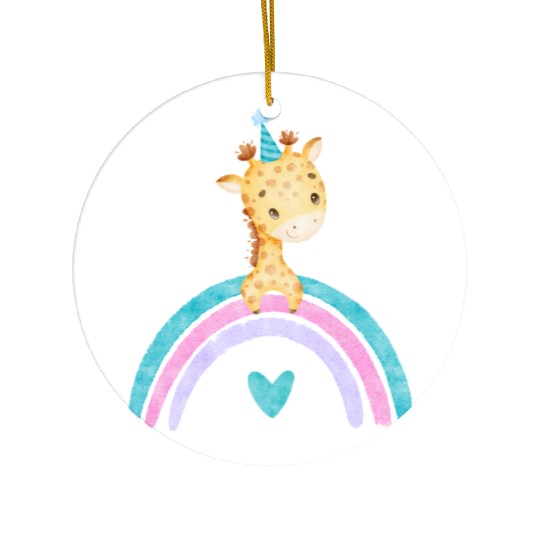 Cute Colorful Giraffe Ceramic Ornaments