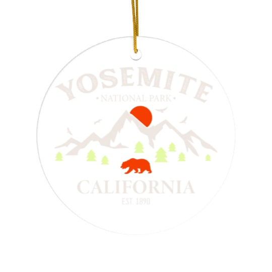 Yosemite National Park California Vintage Ceramic Ornaments