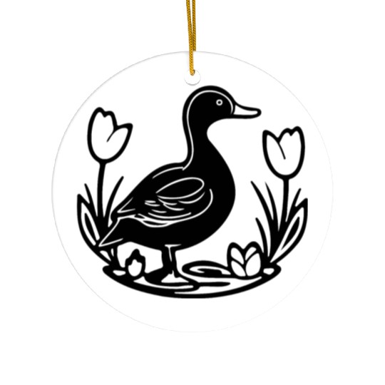 Duck Bird Nature Pond Ceramic Ornaments