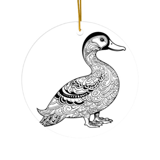 Duck Bird Nature Pond Ceramic Ornaments