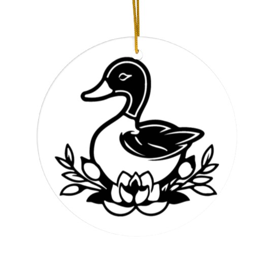 Duck Bird Nature Pond Ceramic Ornaments