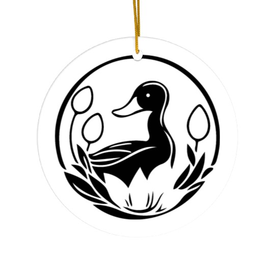 Duck Bird Nature Pond Ceramic Ornaments