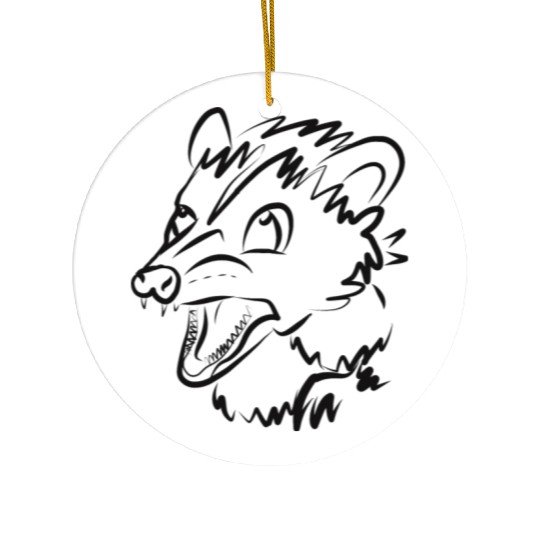 angry opossum Ceramic Ornaments