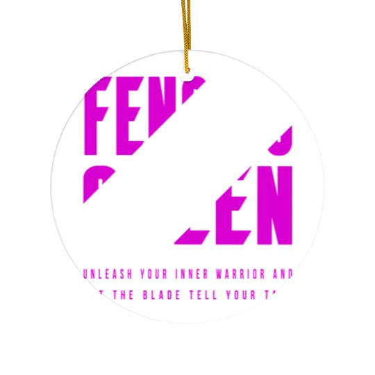 Fencing Queen Ceramic Ornaments