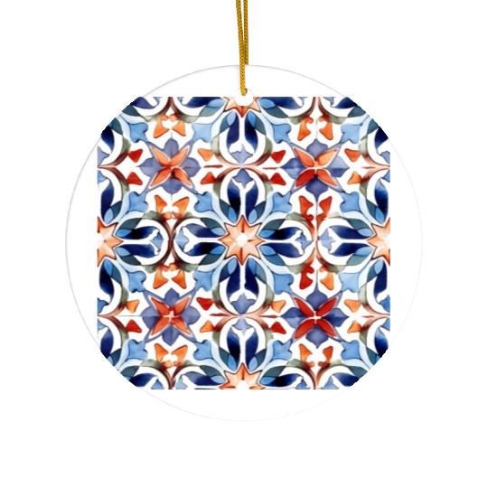 Tropical Mirage Detailed SummerTile Collection 002 Ceramic Ornaments