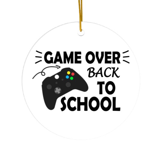 Game Over Back To School girl Ceramic Ornaments