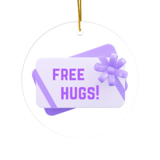 Free Free Hugs Gift Card funny Ceramic Ornaments