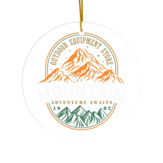 The mountains call hiking rock climbing Ceramic Ornaments