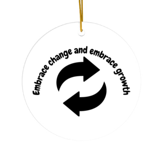 Embrace change and embrace growth Ceramic Ornaments