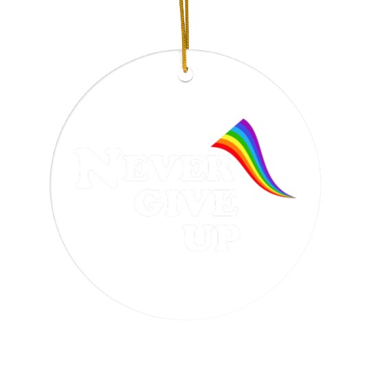 never give up Ceramic Ornaments