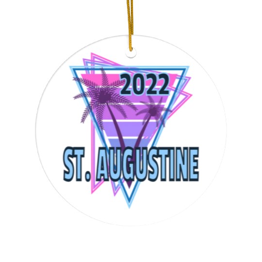 2022 St Augustine Vacation Ceramic Ornaments