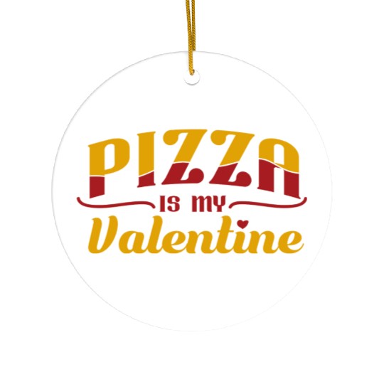 Pizza Valentines Day aesthetic Ceramic Ornaments